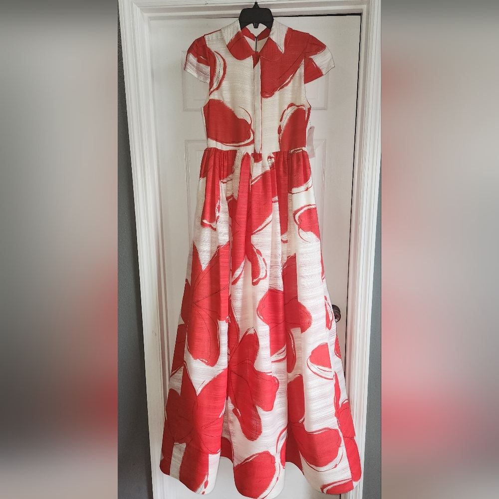 Nwot Alice and olivia Sia p pan collar Placket Gown - Picture 3 of 15